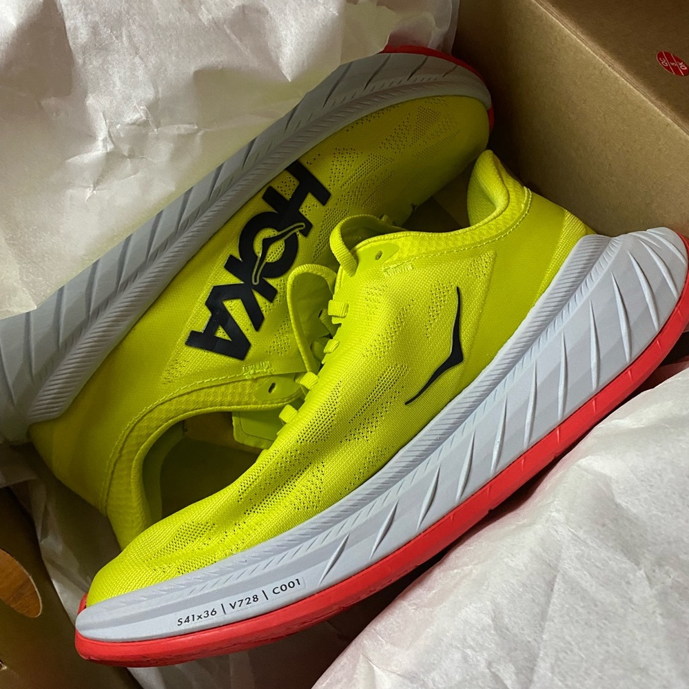 Brand new Hoka Carbon Fiber X2 men’s running sneakers. Size 8.5D.